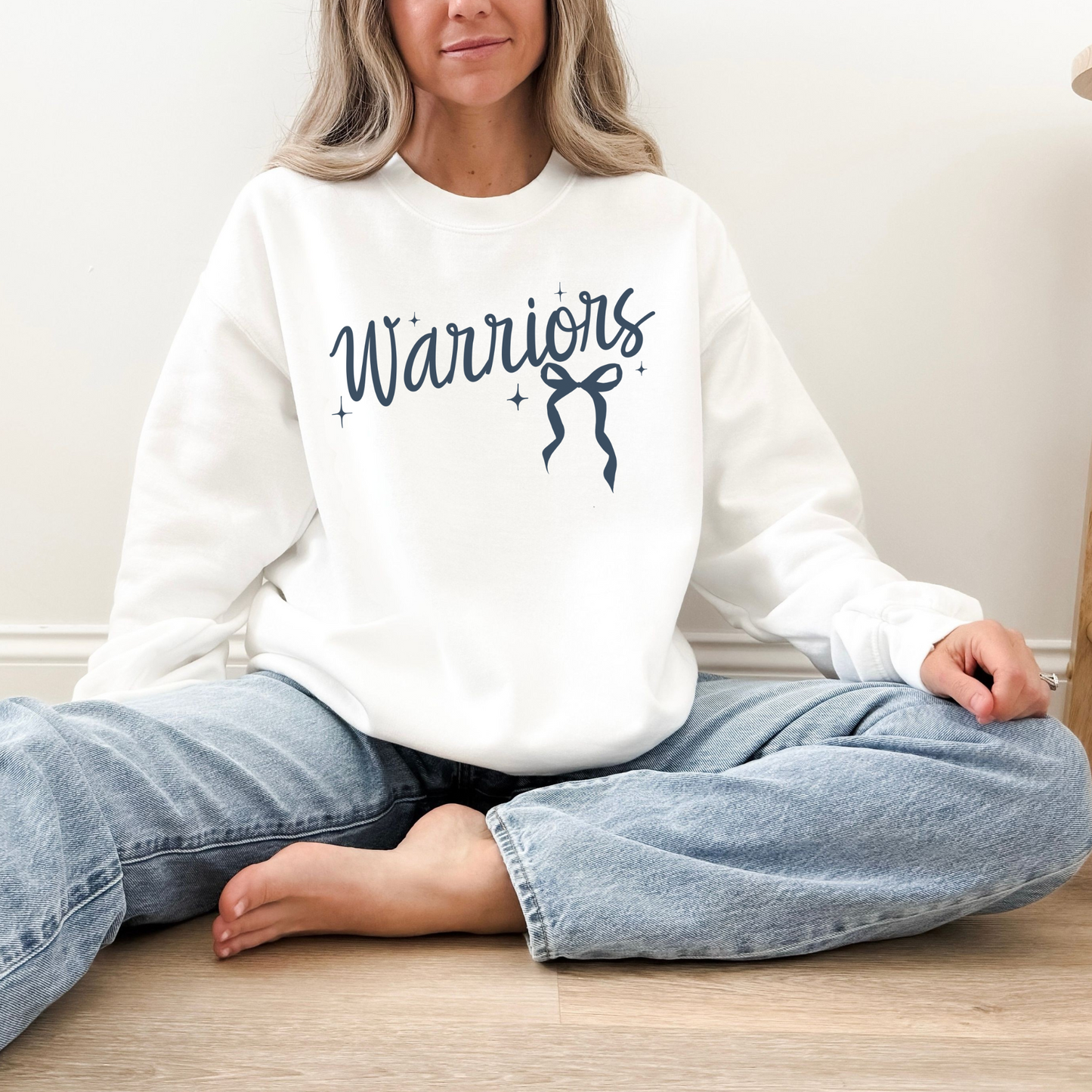Warriors Bow Crewneck Sweatshirt | Game Day Spirit Wear