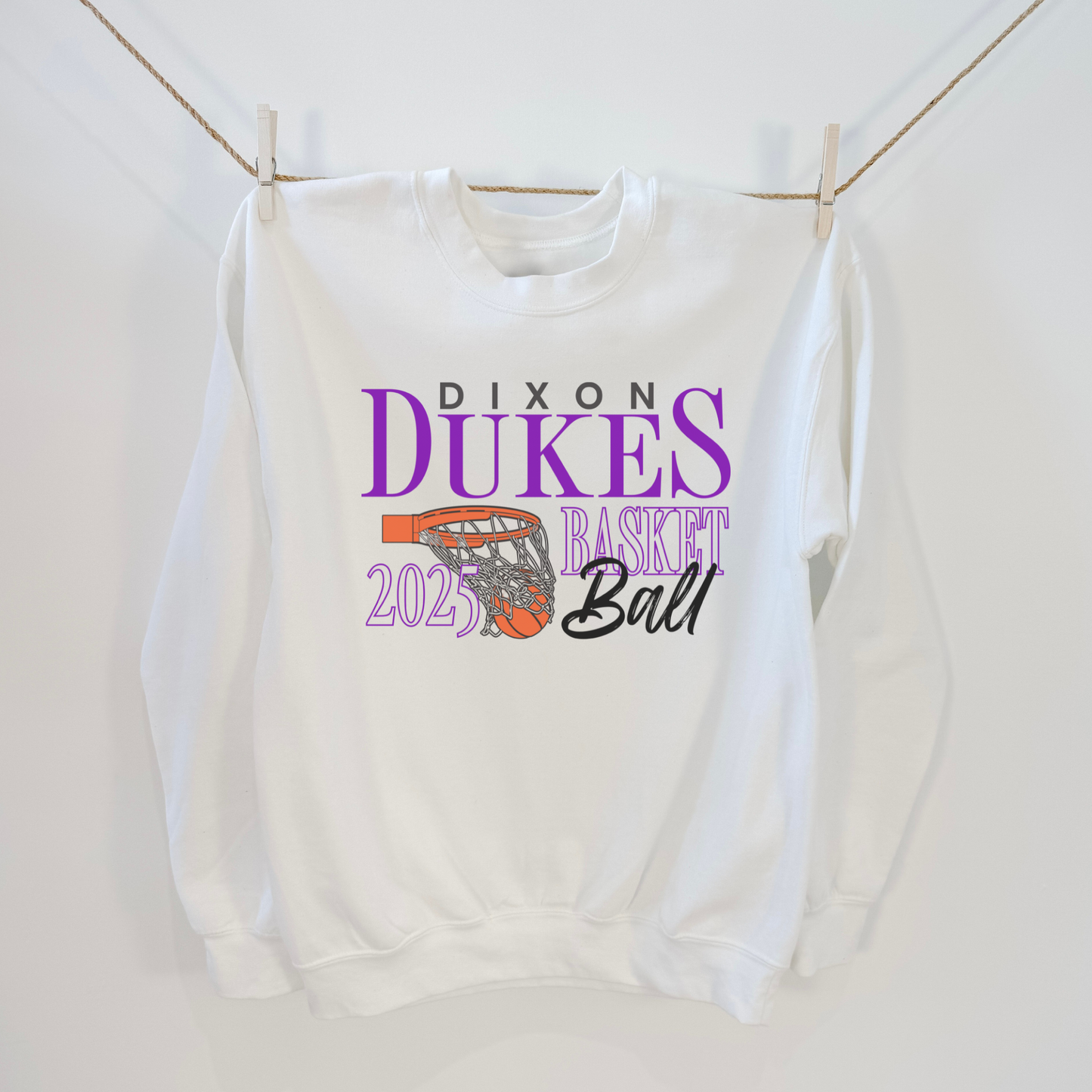 Dixon Dukes Basketball Crewneck | 2025 Game Day Sweatshirt