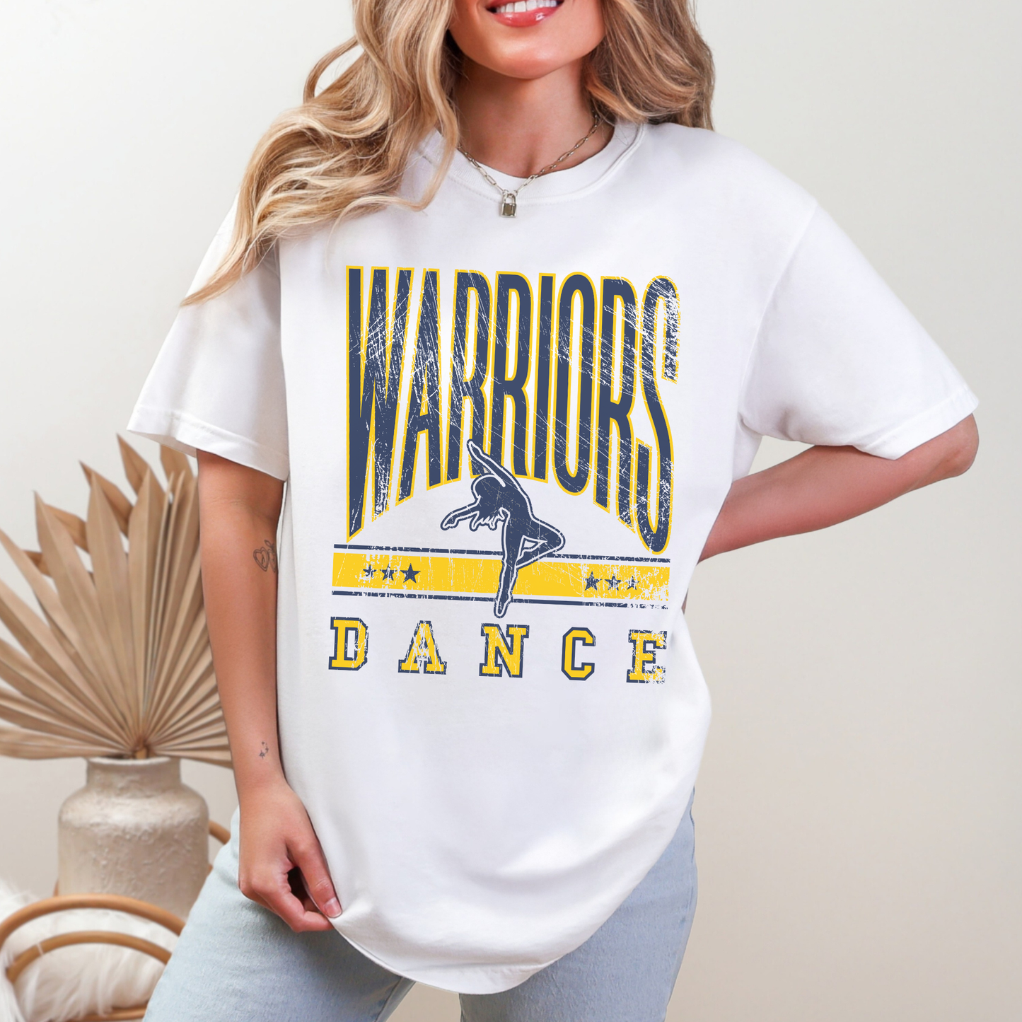 White Warriors Dance unisex team spirit t shirt styled casually for everyday wear