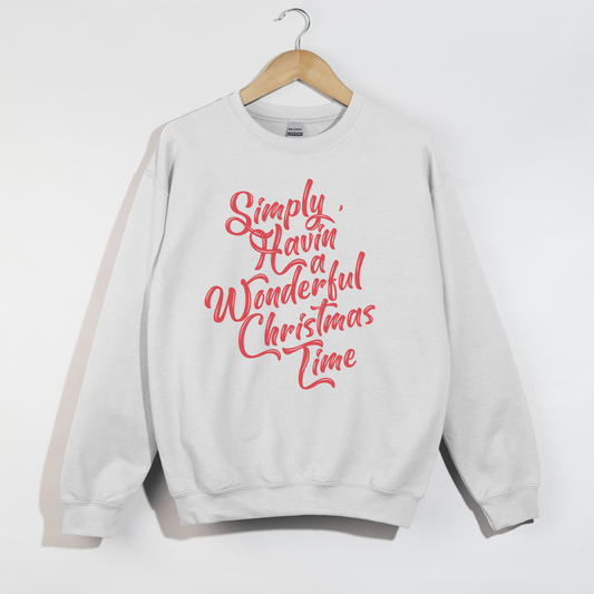 Having a Wonderful Christmas Time Crewneck Sweatshirt | Holiday Sweatshirt