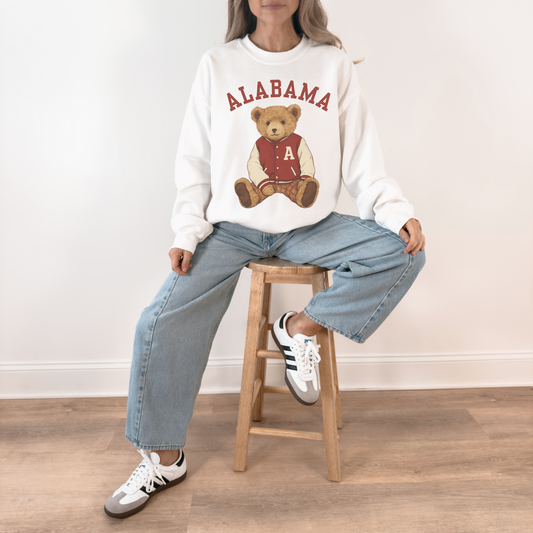 Alabama Teddy Bear Crewneck Sweatshirt