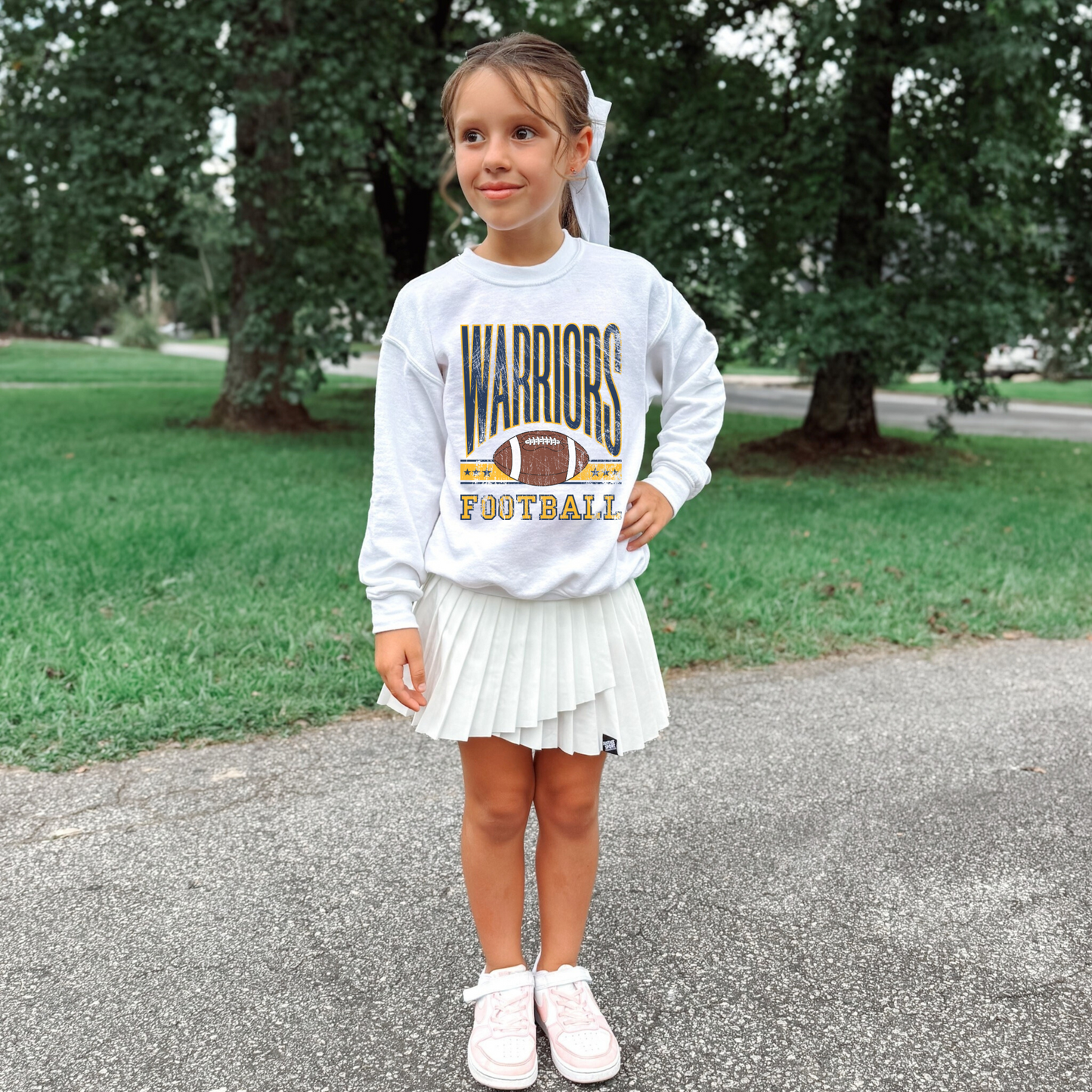 Youth Warriors Football Sweatshirt – Classic Fit Crewneck