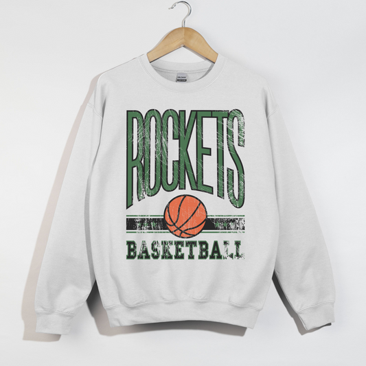 Rockets Basketball Crewneck Sweatshirt | Game Day Spirit Wear