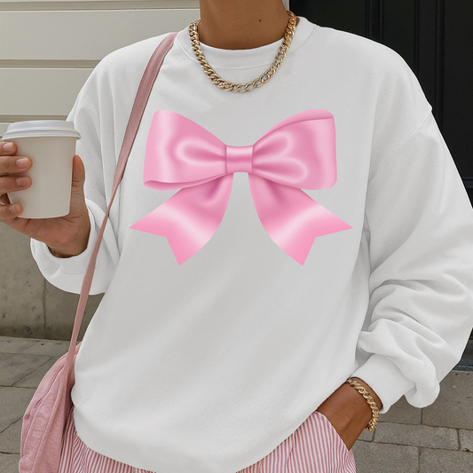 Pink Bow Crewneck Sweatshirt