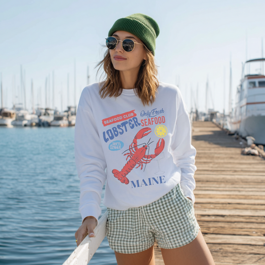 Lobster Maine Seafood Club Crewneck Sweatshirt